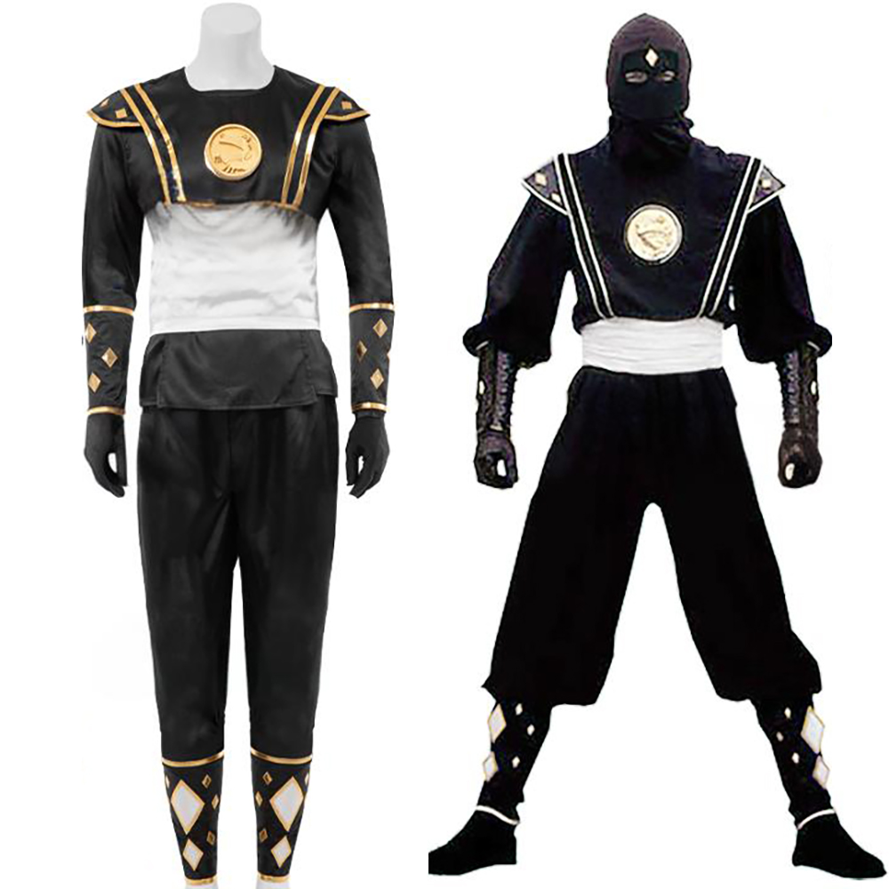Power Rangers Black Ninja Ranger Black Ninjetti Ranger Cosplay Costume